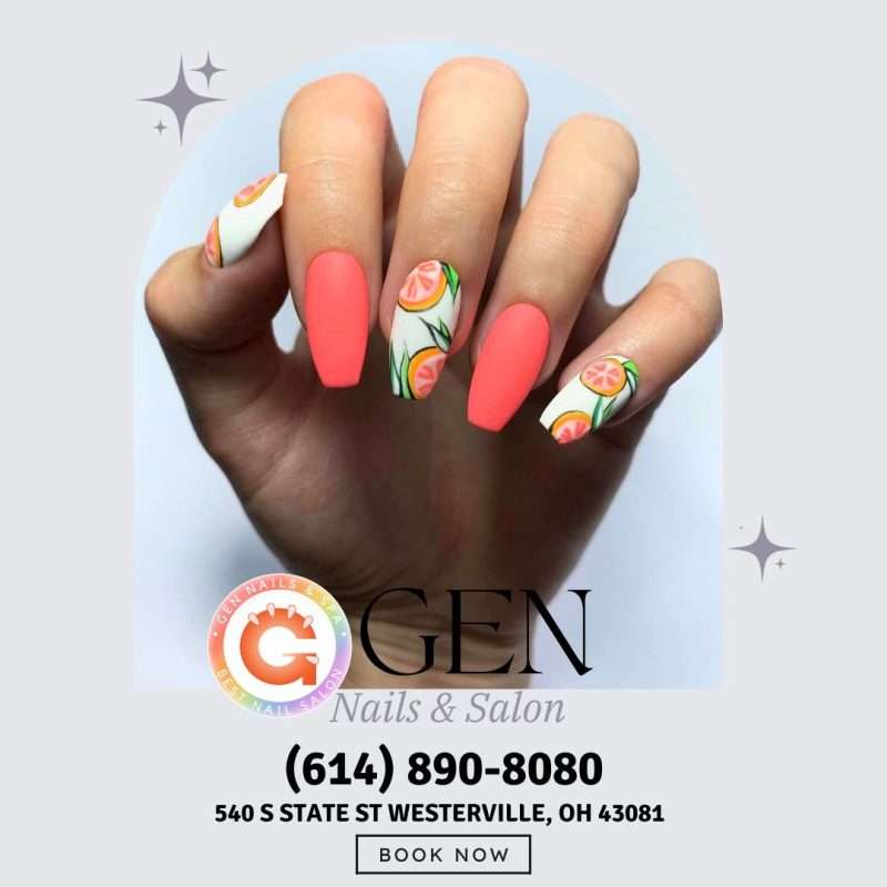 Latest manicure trends including metallic finishes and seasonal nail art at nail salon 43081